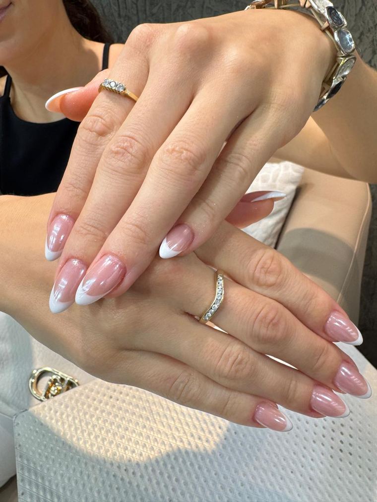 Classic French nails